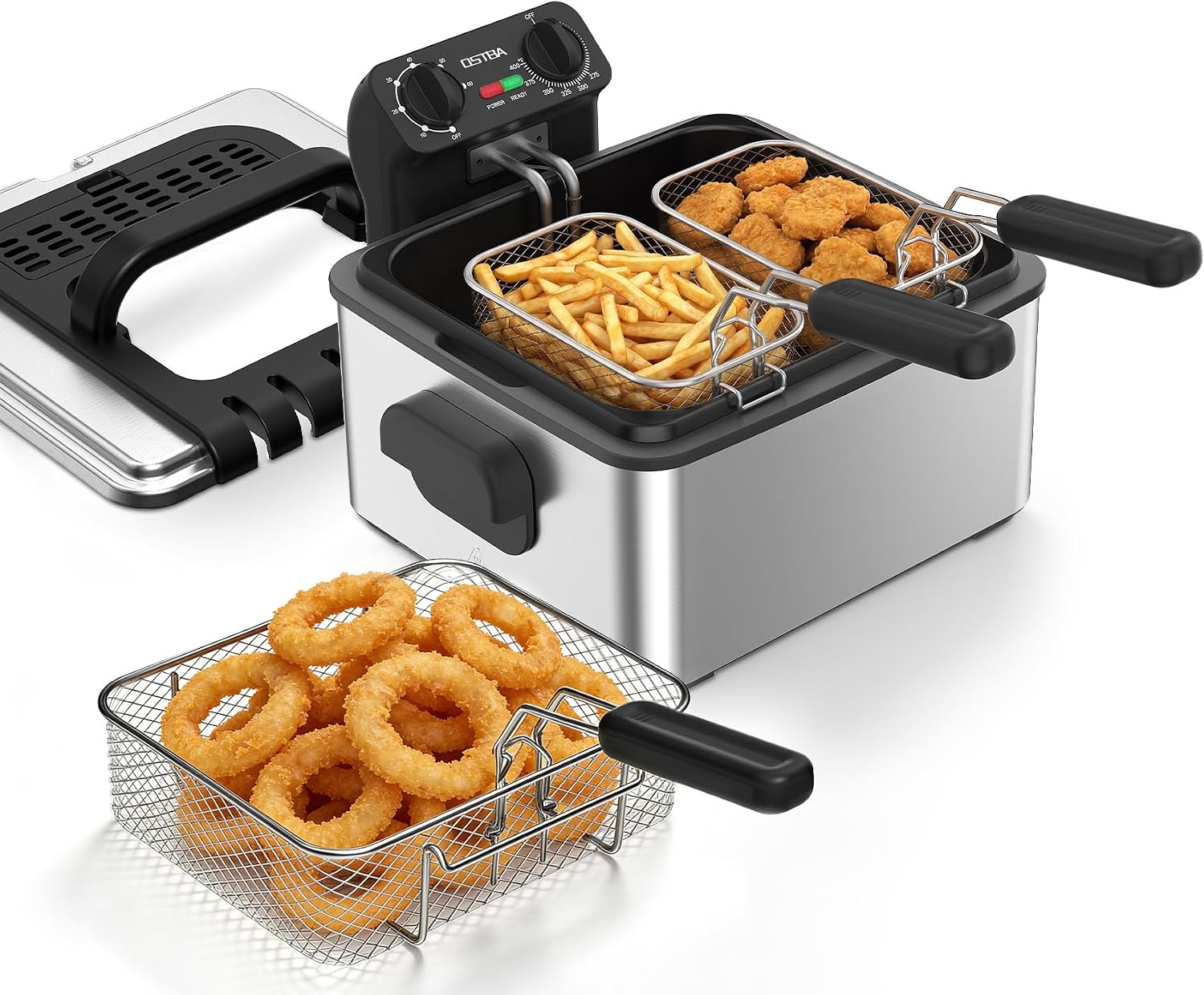Commercial Kitchen Appliances - Electric Deep Fryer with 3 Baskets,