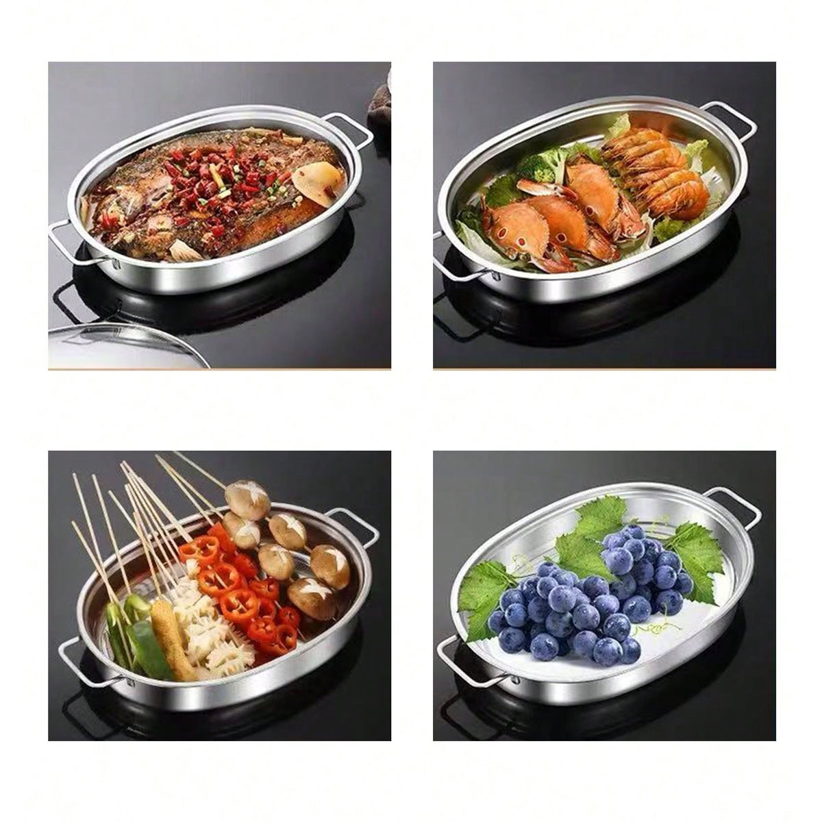 Stainless Steel Tray with Ears - Induction Cooker Commercial review and price