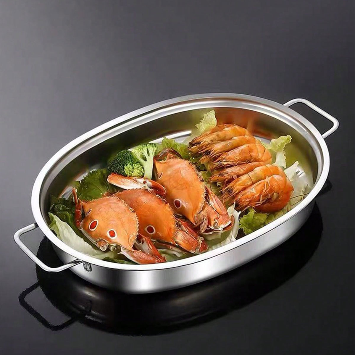 Stainless Steel Tray with Ears - Induction Cooker Commercial review and price