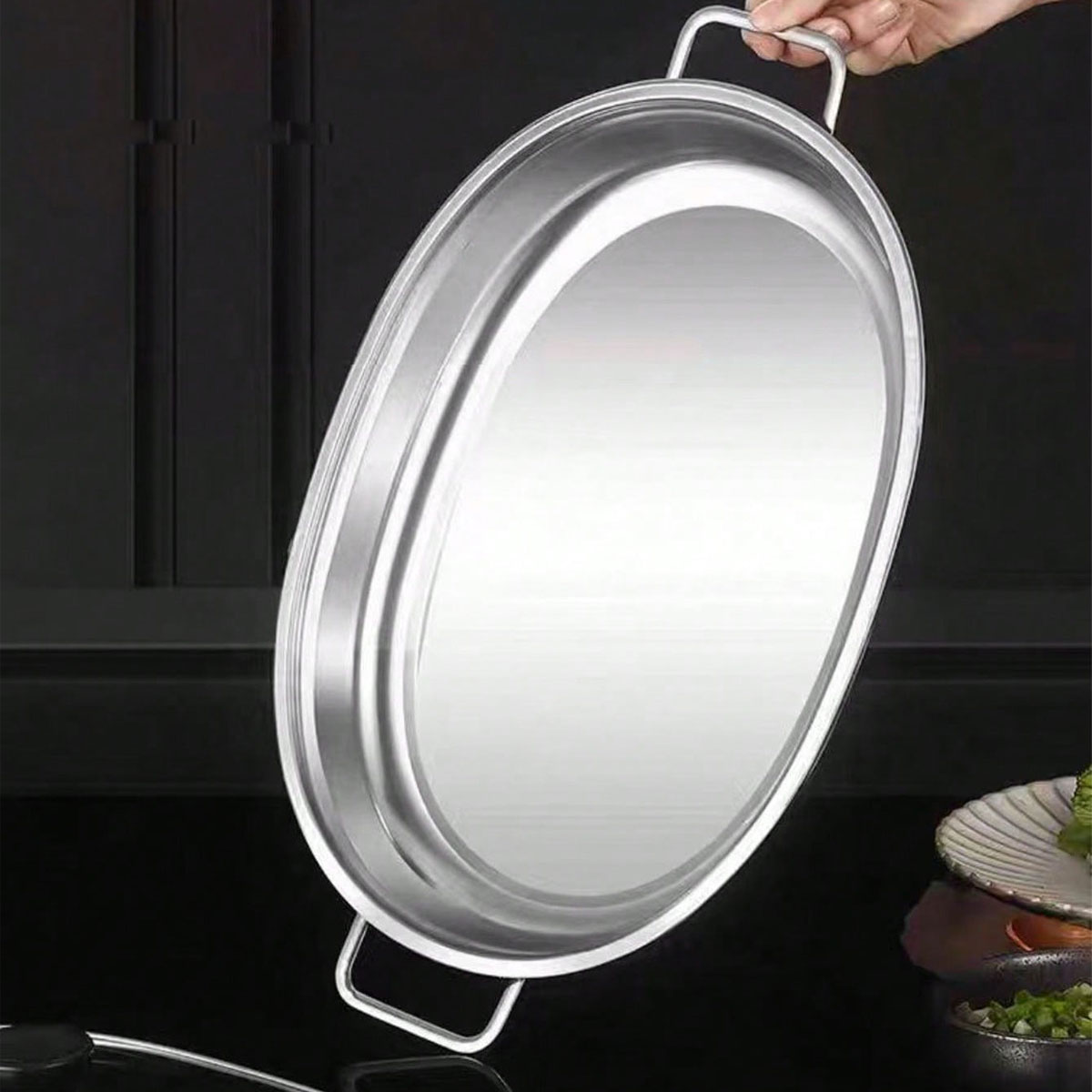 Stainless Steel Tray with Ears - Induction Cooker Commercial review and price