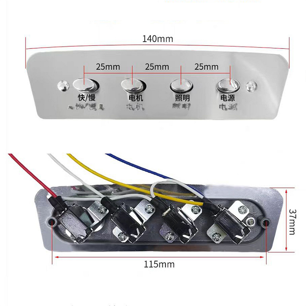 1pc 4-key Push Button Switch C - Commercial Kitchen Range Hood review and price