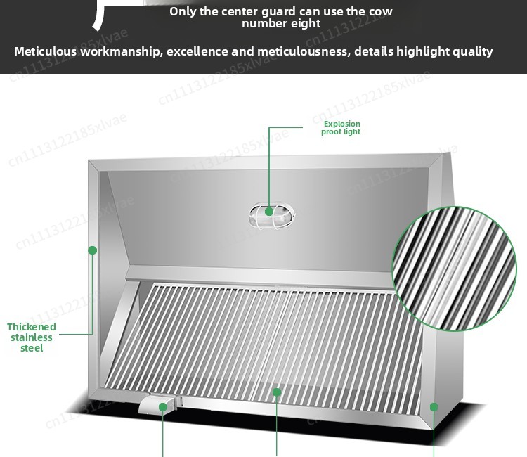 Thickened Stainless Steel Fume - Commercial Kitchen Range Hood review and price
