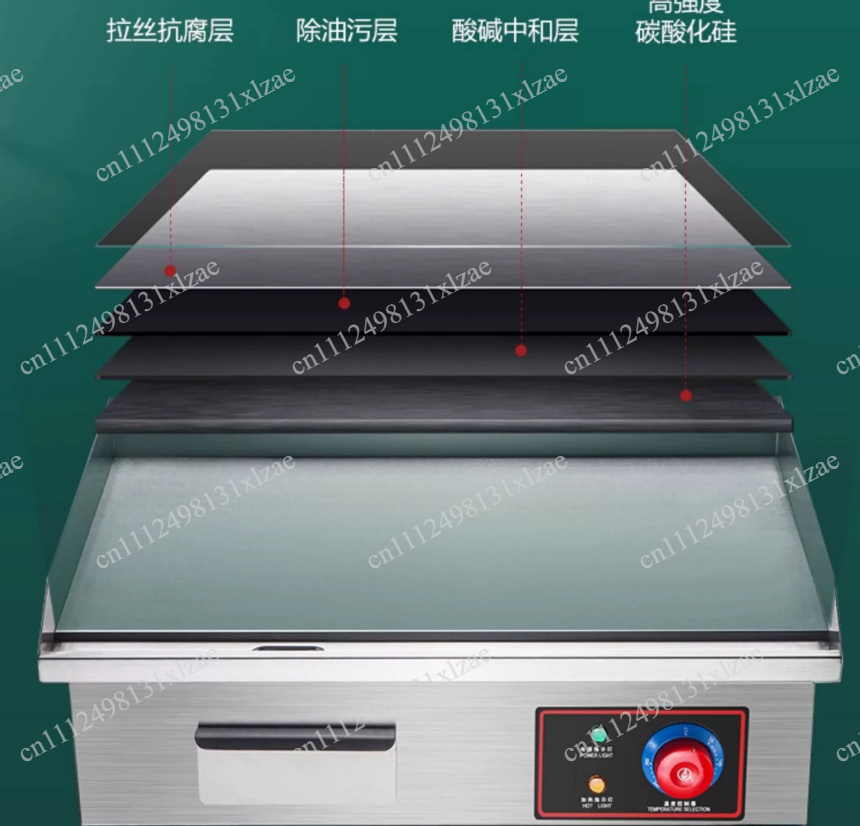 220V 1700W 818B Electric Flat  - Electric Griddle Flat Top review and price