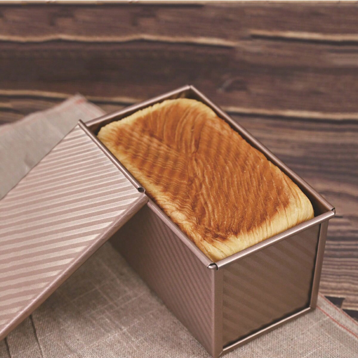 1pc Golden  Loaf Pan with Lid  - Rotary Bakery Oven review and price