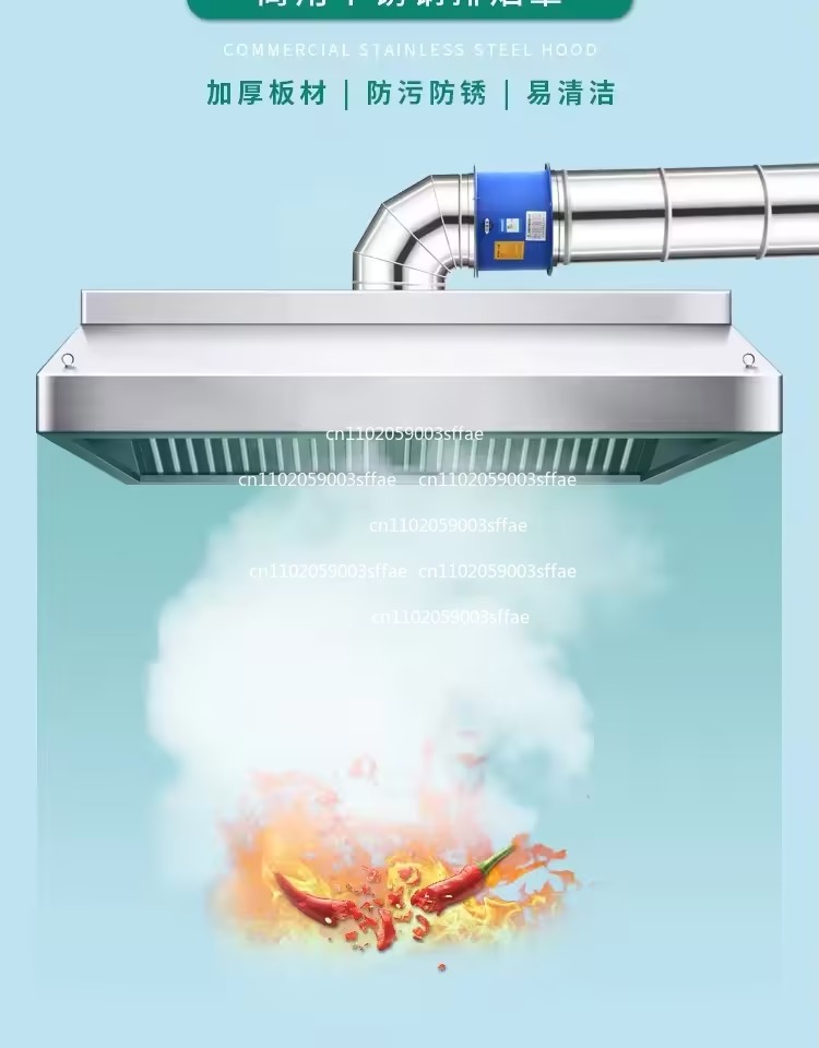Thickened stainless steel fume - Commercial Kitchen Range Hood review and price