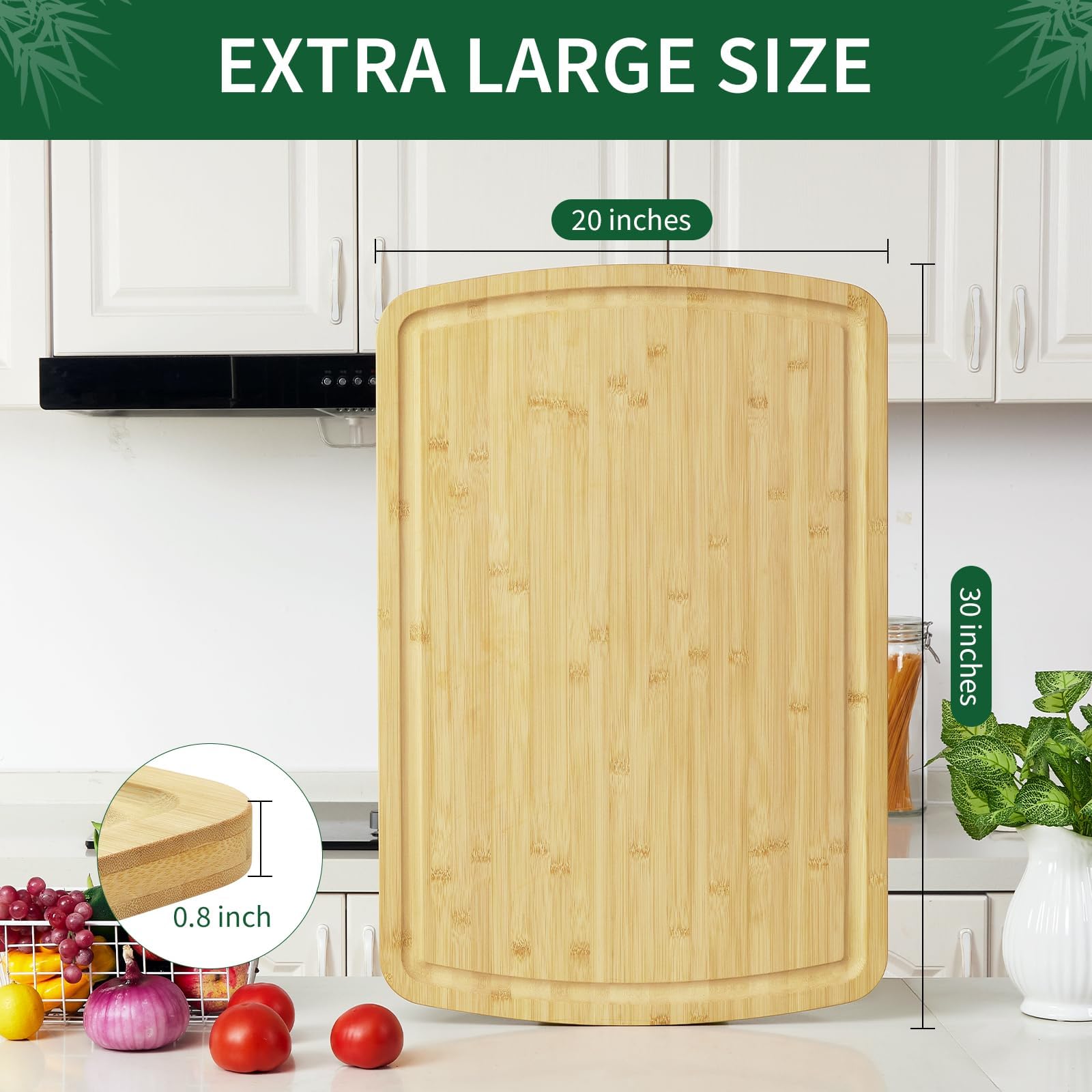 30x20 Inch Large Bamboo Cuttin - Commercial Kitchen Deep Cleaning review and price